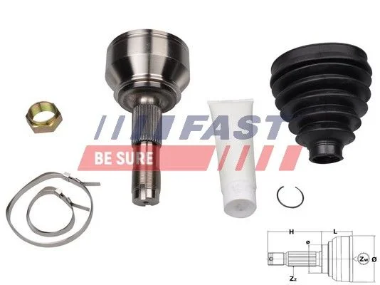 Conjunto de Juntas, eixo de transmissão FAST FT25080K