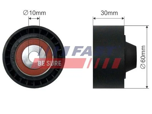 Deflection/Guide Pulley, V-ribbed belt FAST FT44563