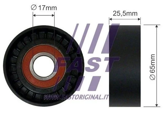 Tensioner Pulley, timing belt FAST FT44574