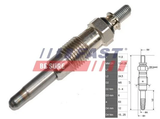 Vela de Incandescência FAST FT82710