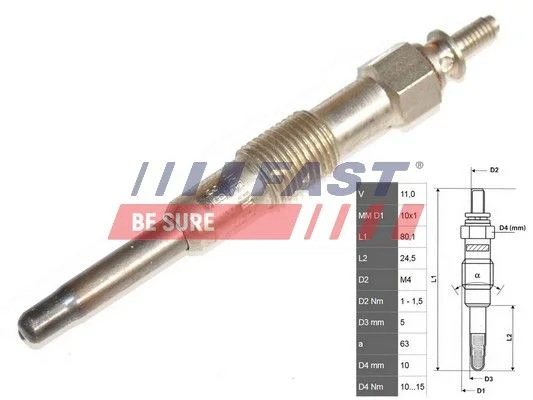 Vela de Incandescência FAST FT82727