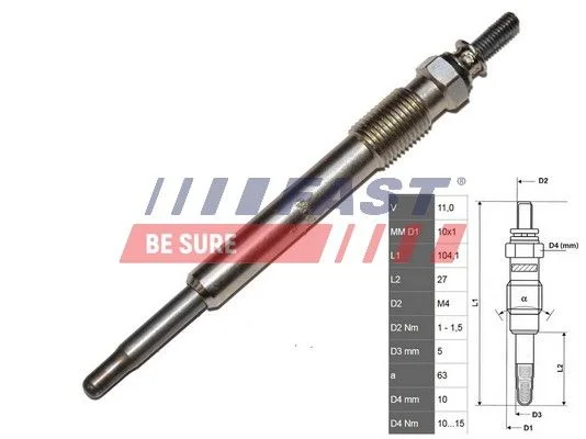Vela de Incandescência FAST FT82732