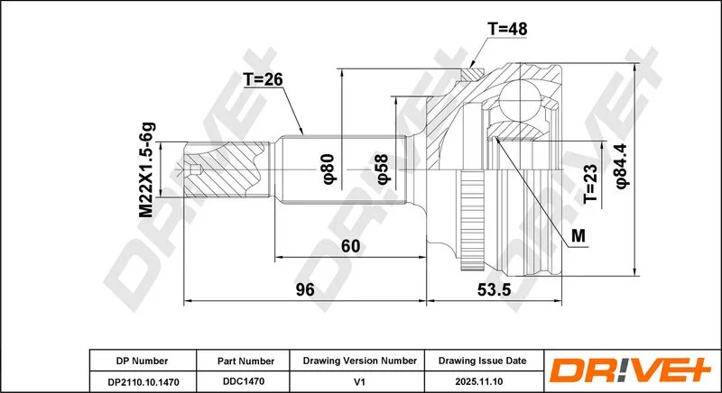 Joint Kit, drive shaft Dr!ve+ DP2110.10.1489