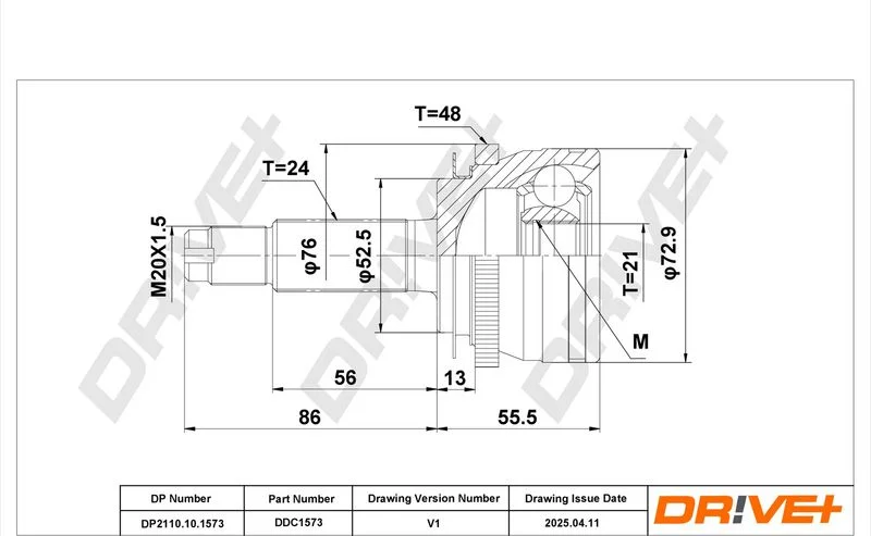 Joint Kit, drive shaft Dr!ve+ DP2110.10.1573