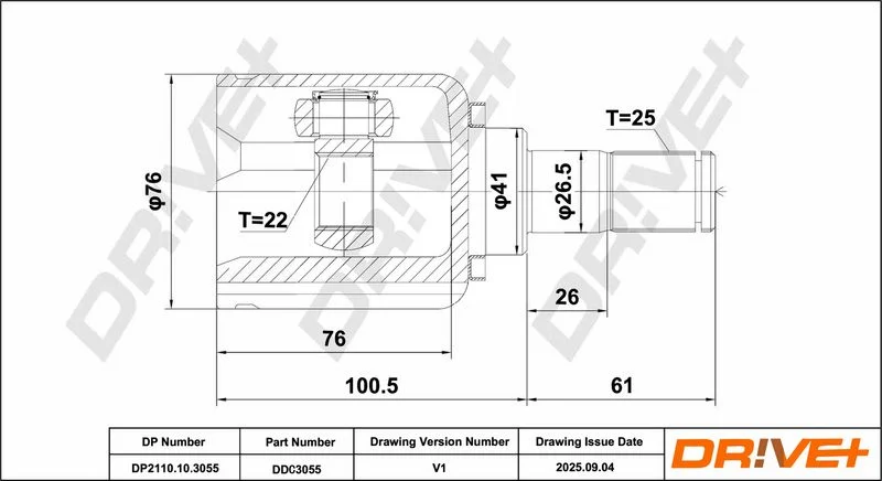 Joint Kit, drive shaft Dr!ve+ DP2110.10.3055