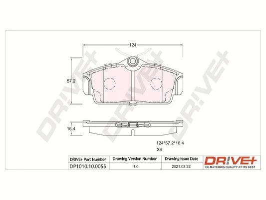 Conjunto de pastilhas de travão de disco Dr!ve+ DP1010.10.0055