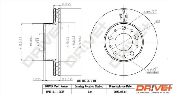 Brake Disc Dr!ve+ DP1010.11.0548