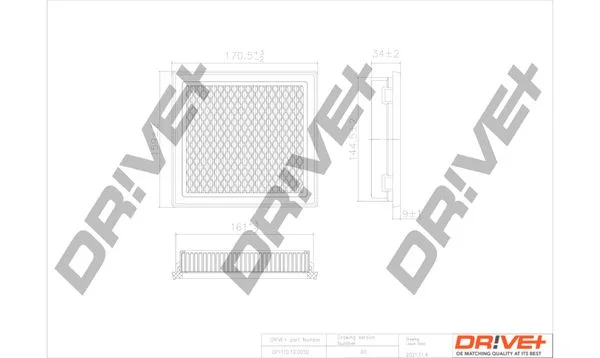 Filtro de Ar Dr!ve+ DP1110.10.0050