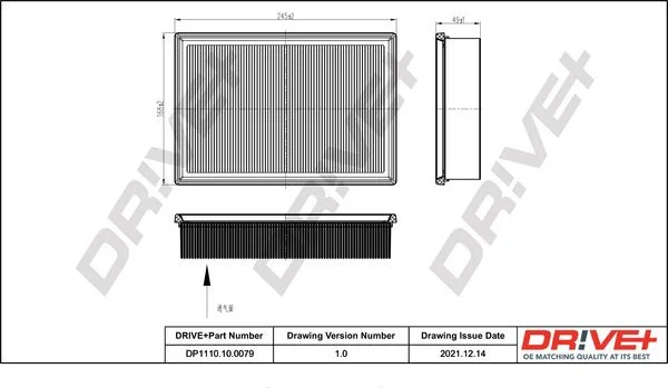 Filtro de Ar Dr!ve+ DP1110.10.0079