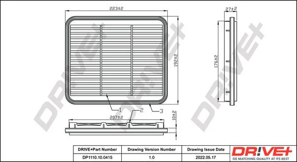 Air Filter Dr!ve+ DP1110.10.0415