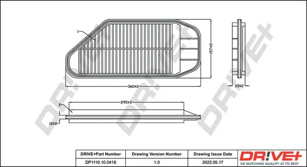 Air Filter Dr!ve+ DP1110.10.0416