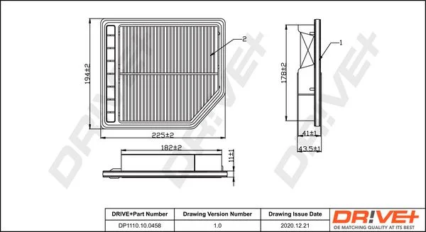 Air Filter Dr!ve+ DP1110.10.0458