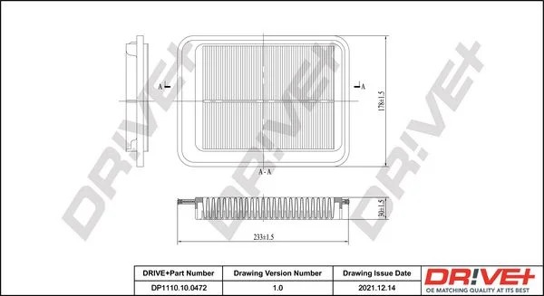 Air Filter Dr!ve+ DP1110.10.0472
