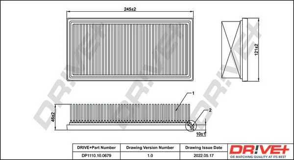 Air Filter Dr!ve+ DP1110.10.0679