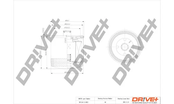 Oil Filter Dr!ve+ DP1110.11.0015