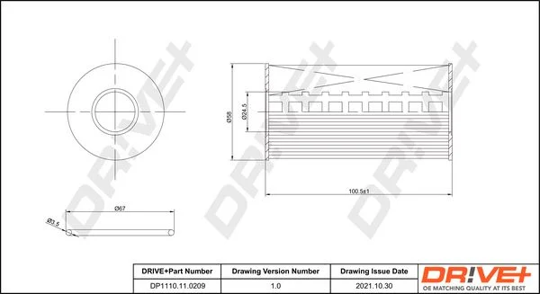 Oil Filter Dr!ve+ DP1110.11.0209