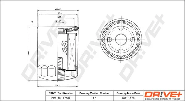 Oil Filter Dr!ve+ DP1110.11.0332
