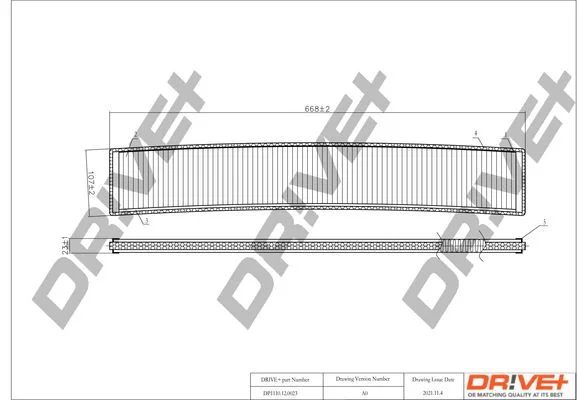 Filter, cabin air Dr!ve+ DP1110.12.0023
