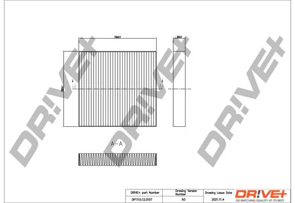 Filter, cabin air Dr!ve+ DP1110.12.0107