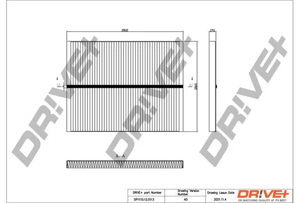 Filter, cabin air Dr!ve+ DP1110.12.0113