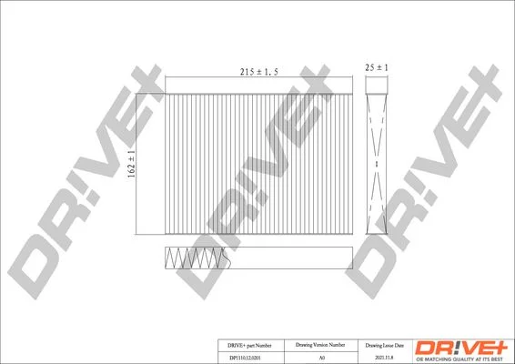 Filter, cabin air Dr!ve+ DP1110.12.0201