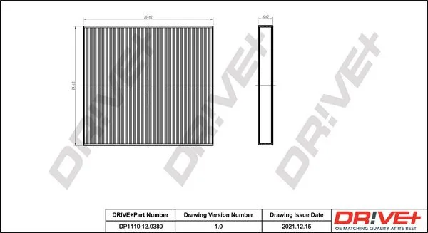 Filter, cabin air Dr!ve+ DP1110.12.0380