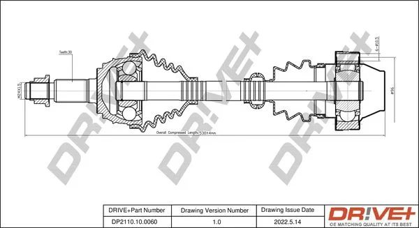Drive Shaft Dr!ve+ DP2110.10.0060
