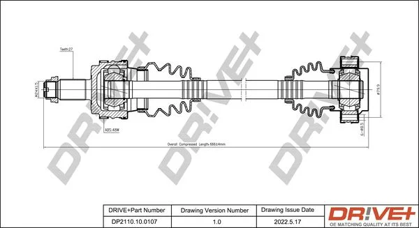 Drive Shaft Dr!ve+ DP2110.10.0107