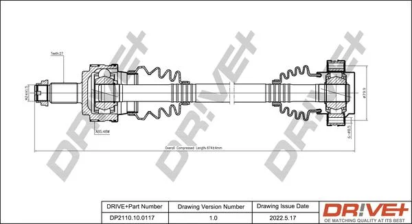 Drive Shaft Dr!ve+ DP2110.10.0117