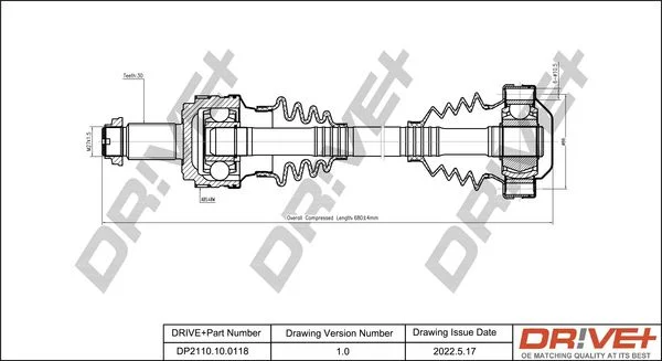 Drive Shaft Dr!ve+ DP2110.10.0118