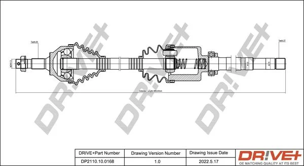 Drive Shaft Dr!ve+ DP2110.10.0168