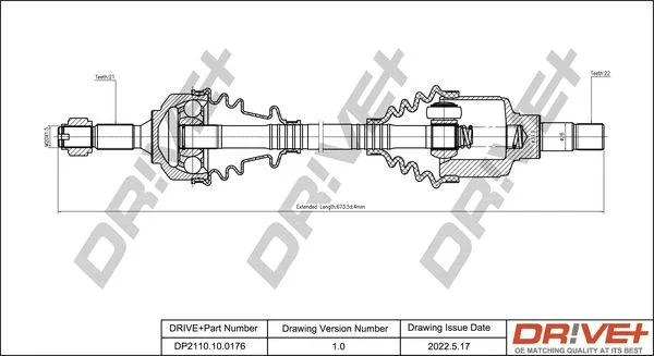 Drive Shaft Dr!ve+ DP2110.10.0176