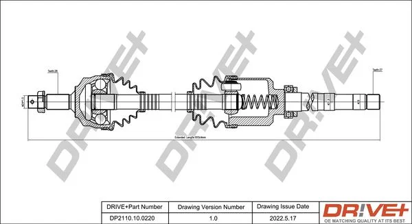 Drive Shaft Dr!ve+ DP2110.10.0220