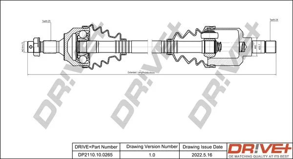 Drive Shaft Dr!ve+ DP2110.10.0265