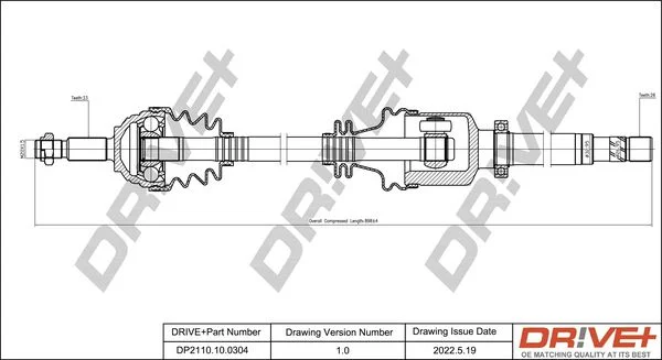 Drive Shaft Dr!ve+ DP2110.10.0304