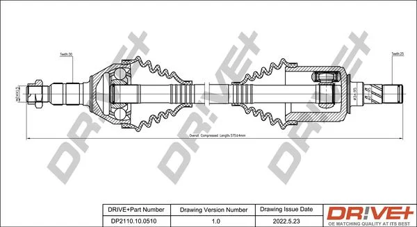 Drive Shaft Dr!ve+ DP2110.10.0510