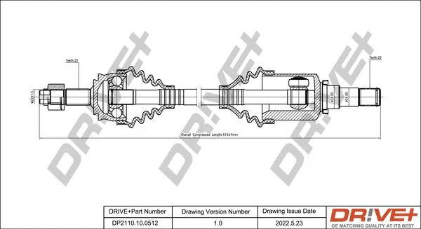 Drive Shaft Dr!ve+ DP2110.10.0512