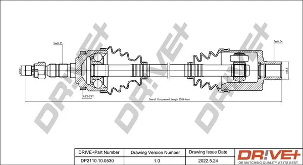 Drive Shaft Dr!ve+ DP2110.10.0530
