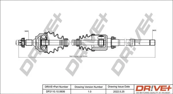 Drive Shaft Dr!ve+ DP2110.10.0606