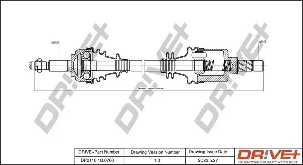 Drive Shaft Dr!ve+ DP2110.10.0760