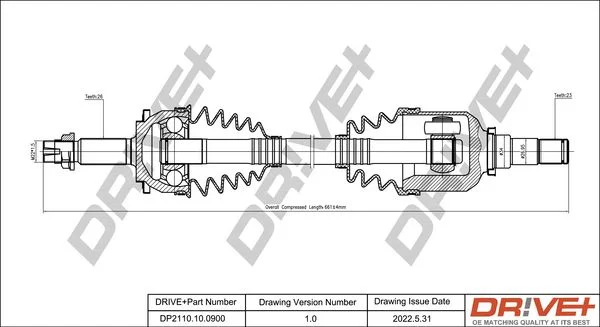 Drive Shaft Dr!ve+ DP2110.10.0900