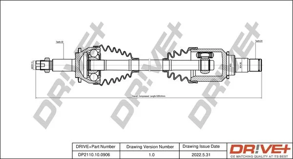 Drive Shaft Dr!ve+ DP2110.10.0906