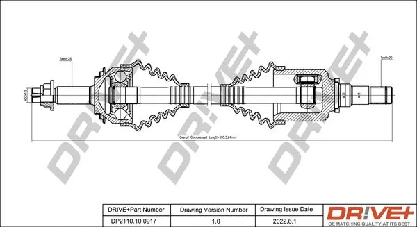 Drive Shaft Dr!ve+ DP2110.10.0917