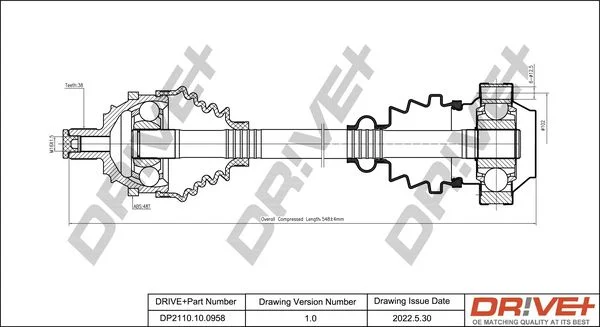 Drive Shaft Dr!ve+ DP2110.10.0958