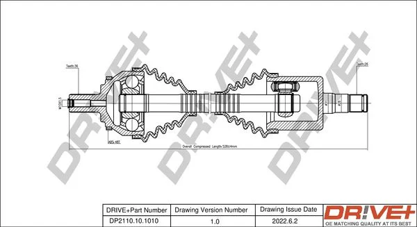 Drive Shaft Dr!ve+ DP2110.10.1010