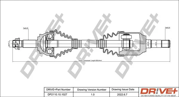 Drive Shaft Dr!ve+ DP2110.10.1027