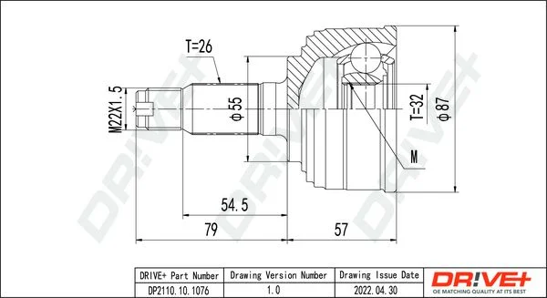 Joint Kit, drive shaft Dr!ve+ DP2110.10.1076