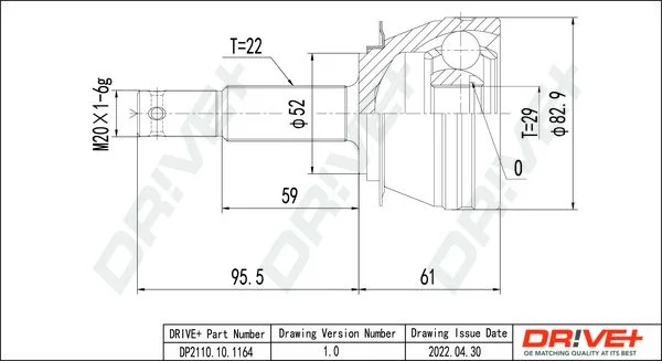 Joint Kit, drive shaft Dr!ve+ DP2110.10.1164