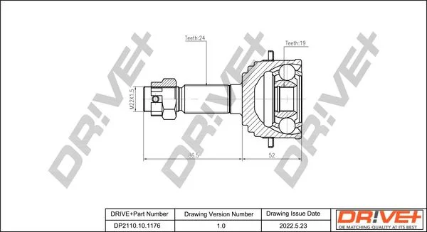 Joint Kit, drive shaft Dr!ve+ DP2110.10.1176