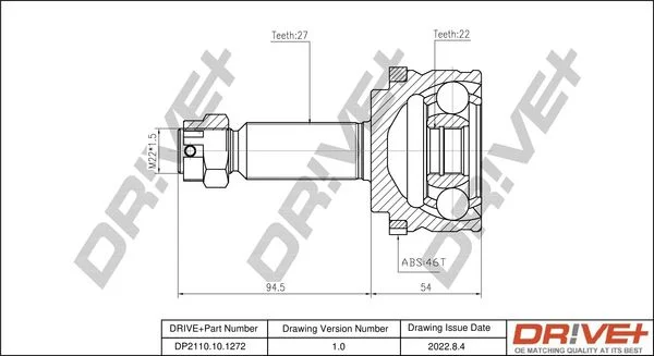 Joint Kit, drive shaft Dr!ve+ DP2110.10.1272